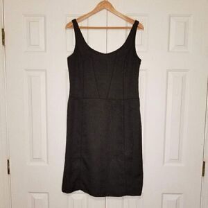 Ann Taylor Classic Black Textured Sheath Dress